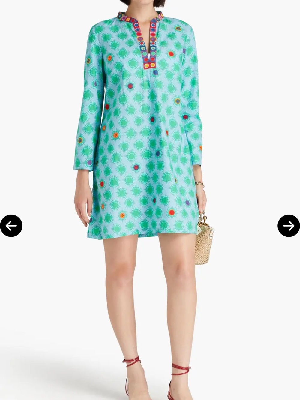 Emporio sirenuse positano kaftan lightweight blue green bohemian Resort wear-44